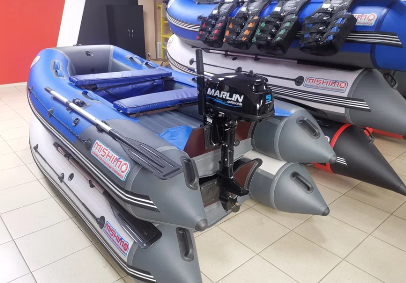 КОМПЛЕКТ ЛОДКА MISHIMO LITE 315 + МОТОР 5л.с в Мурманске