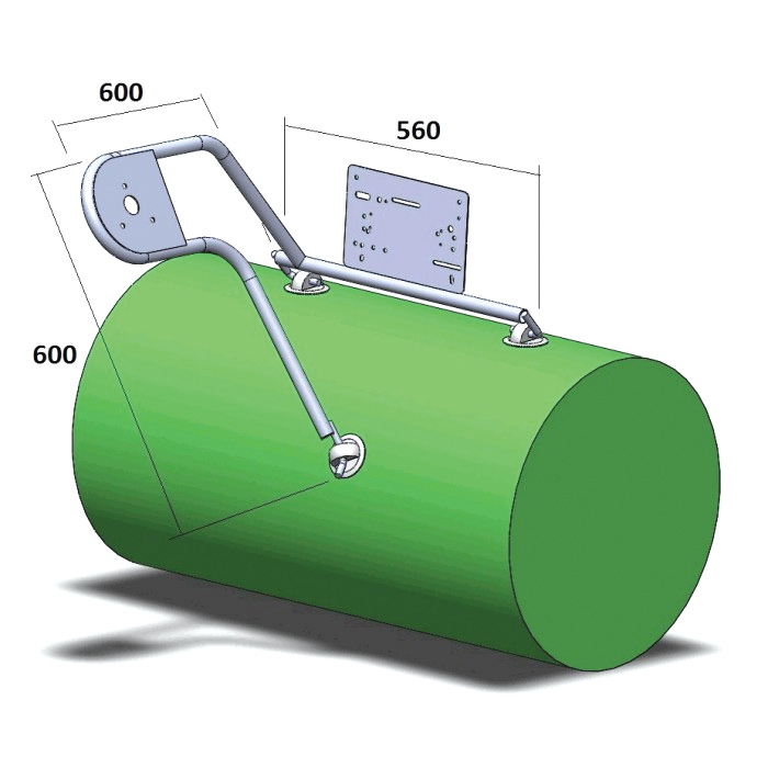 Стойка рулевая с креплением на баллон надувной лодки 25мм в Мурманске