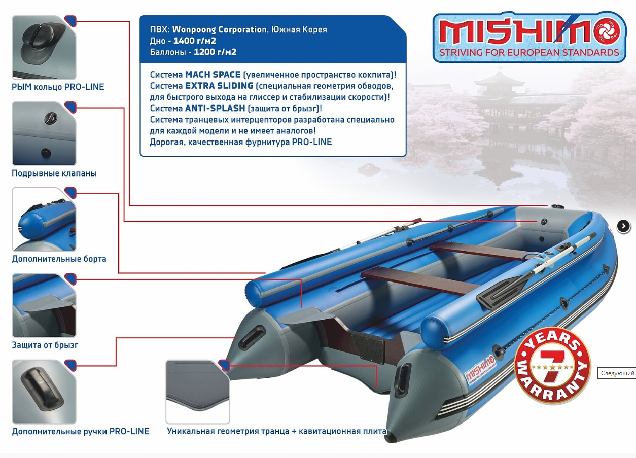 КОМПЛЕКТ ЛОДКА MISHIMO FAMILY LITE 370 + МОТОР 9,9 (15) Л.С. в Мурманске