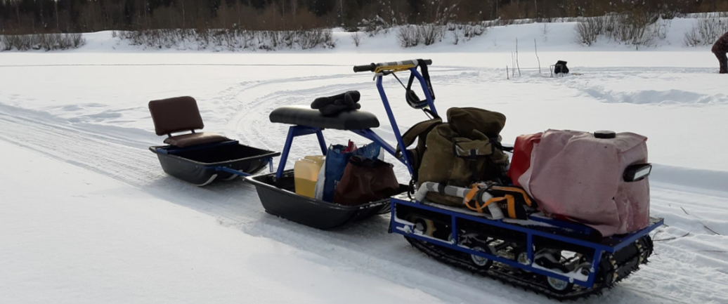 Мотобуксировщик Альбатрос-L 8 с фарой в Мурманске