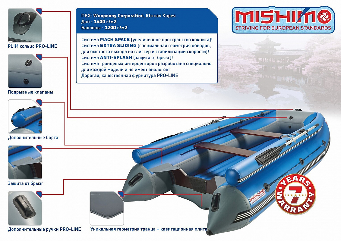 Лодка MISHIMO FAMILY LITE DF 430 в Мурманске