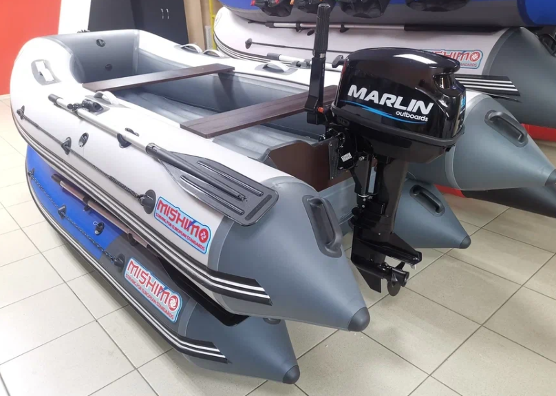 КОМПЛЕКТ ЛОДКА MISHIMO LITE 335 + МОТОР 9,8 Л.С. в Мурманске