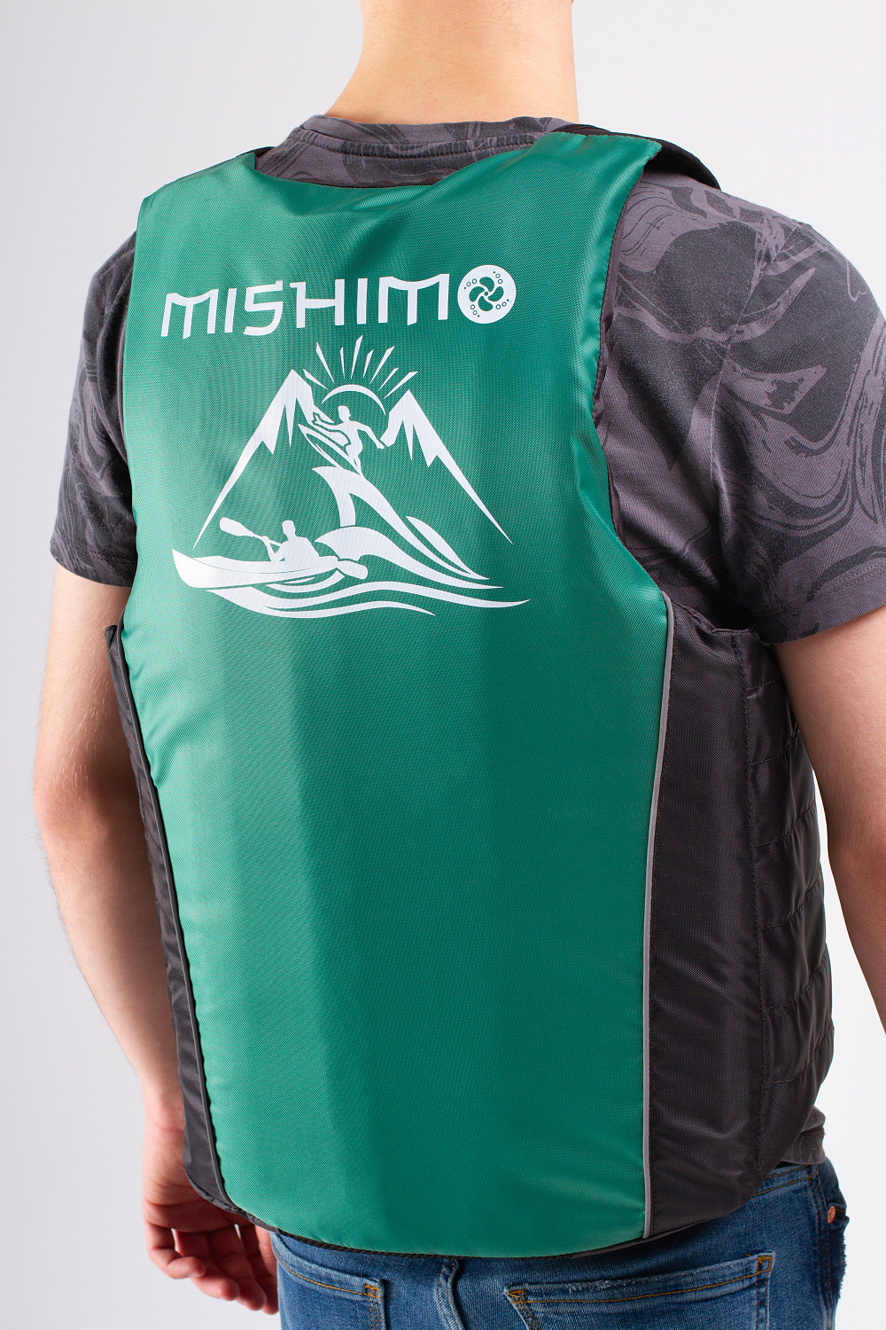 Жилет спасательный MISHIMO PRO Премиум качества Черно-зеленый в Мурманске