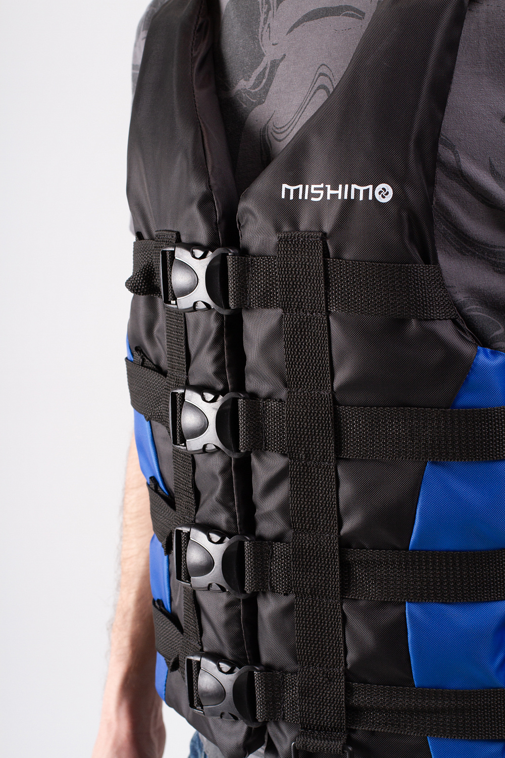 Жилет спасательный MISHIMO PRO Премиум качества Черно-синий в Мурманске