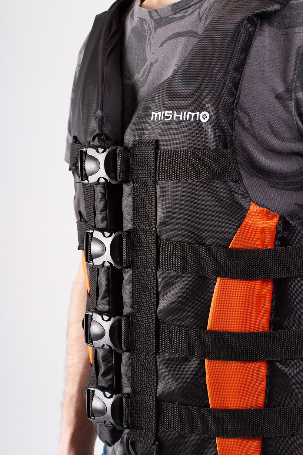 Жилет спасательный MISHIMO PRO Премиум качества Черно-оранжевый в Мурманске